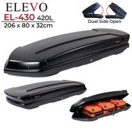 ELEVO EL-430 Matt Series (420L) Cargo Roof Box Matte Black Slim Cargo Roofbox Carrier Kotak Bumbung 