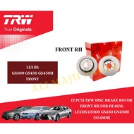 (2 pcs) TRW Disc Brake Rotor Front for DF4855 / Front for DF4856 Lexus GS300 GS430 GS450H GRS191