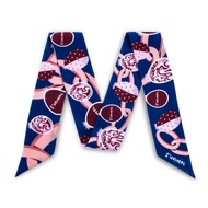 [SUVIMOL] Twilly - Egg Benedict - Blue ผ้าพันหูกระเป๋าลายไข่สีน้ำเงิน