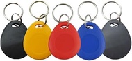 50 pcs T5567/T5577/T5557 Proximity Programable 125KHZ RFID Fobs Tags Keychain (H-TAG8-Red)