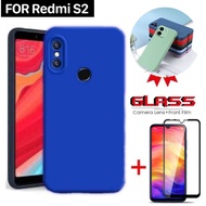 Redmi S2 Case + Skin 3D Garskin - Matte Softcase Xiaomi MiS2 HP Back Casing Carbon Fiber Armor Tpu