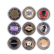 💥Malaysia Ready Stock💥Table Games Poker Card-Guard Protector Golden Coin Chip w/Plastic Case Poker C