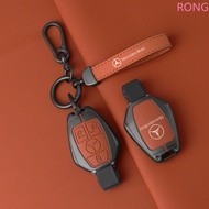 Zinc Alloy Leather Car Key Case Cover Protector For Mercedes Benz E C G M R S Class W204 W212 W176 G