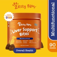 Zesty Paws Liver Support Bites - Chicken Flavor 90 Soft Chews (EXP:06 2026)