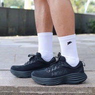 HOKA ONE ONE Bondi 8 All Black Men's Shoes Women's Shoes Breathable Jogging Shoes Thick-Soled Shoes 