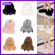 [Iniyexa] 2 Pieces Slippers Soft Women Animal Paws Slippers for Bedroom