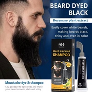 Men Beard Dyefruit And Vegetable Mustache Dye Color Comb Black One Beard Dye H0W5