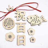 Children Hundred Days Photo Props Wish Hundred Days Wooden Card Monthly Age Ceremony Commemorative S