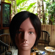 wig pendek Human hair 100% rambut asli