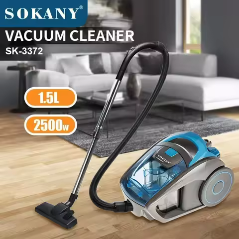 Houselin 2500W Bagless Can Vacuum Cleaner, Rotary Clean, Corded Vacuum Cleaner for Hard Floors, Carp