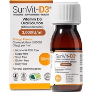 SunVit-D3 Vitamin D3 3000IU Oral Solution - Vitamin D for Kids | Cholecalciferol Vitamin D Drops Bab