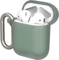 RHINOSHIELD AirPods Case with Carabiner Compatible with Apple [AirPods Serie 2/1] | Military Grade Drop Protection, Scratch Resistant, Wireless Charging - [Sage Green, Standard Set]