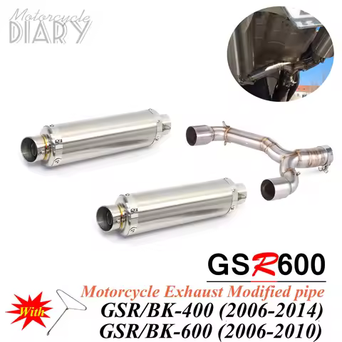 For LEO Suzuki GSR400 GSR600 BK400 BK600 Slip-On Motorcycle Exhaust Middle Link Pipe DB Killer Racin