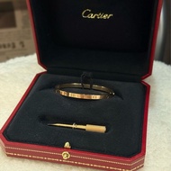 （2025台灣專櫃購入）Cartier love 玫瑰金手環 細版