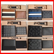 Wallets for Men Style Original Classic Official Store Men's Classic Logo Leather 3-in-1 Wallet 74634