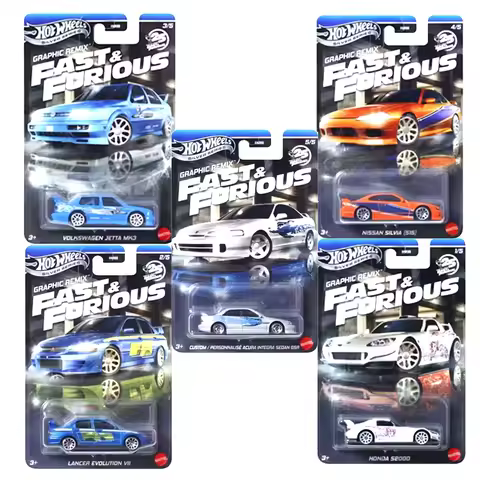 Hot Wheels Silver Genuine Model Car Fast & Furious Graphic Remix Custom Acura Honda Volkswagen Jetta