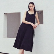 (LINE) Line Point Strap Dress (Black)