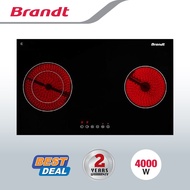Brandt 2 Zone Vitroceramic Hob (70cm) BPV2272B