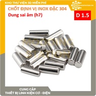 304 stainless steel solid locating pin, size D1.5, negative tolerance (h7)