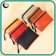 APPEAR Mini Coin Purse, Storage Pouch PU Leather Coin Key Bag, Unisex Solid Color Zipper Small Wallet Women Men