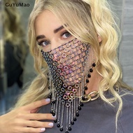 [cxGUYU] Luxury face mask washable Party Mask Crystal Face mask Masquerade Face Jewelry