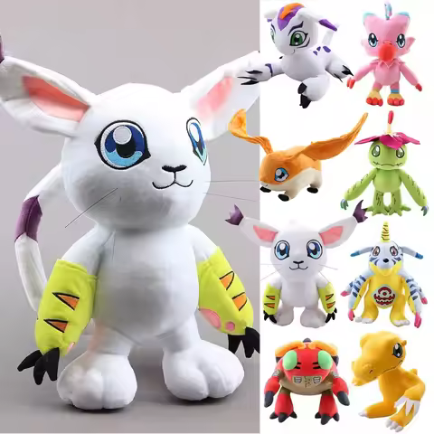 30cm Anime Digimon Adventure Plush Toys Agumon Tailmon Palmon Plushie Dolls Collectible Stuffed Mode