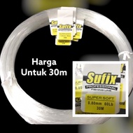 Sufix Fishing String leader Clear 30 Meters 30lb; 40lb; 50lb; 60lb; 80lb; 90lb