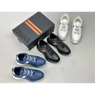 [Top Version] Zegna Zegna Men's Shoes Casual Sports Shoes White Shoes Business Casual Shoes Classic 