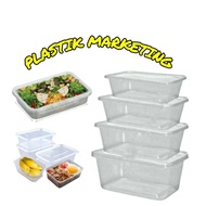 Rectangular Food Container with lids (20Pcs)  / Disposable Take Away Plastic Food Container 20pcs /A