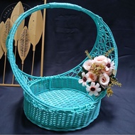 Fruit basket, gift basket, plastic rattan fruit basket,/ aesthetic fruit basket, synthetic rattan fr