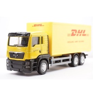Huadawei RMZ City 1:64 DHL MAN Container Truck 5.5inch yellow model diecast (DCT-Y)