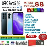 OPPO RENO 5 5G RAM 8/128GB GARANSI RESMI OPPO INDONESIA - Hitam No Bonus
