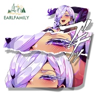 EARLFAMILY Happi Meimei Fanart Car Sticker Anime Chibi Big Head Waifu Decal NSFW Cartoon Peek Girl A
