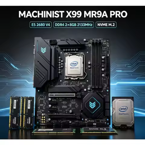 MACHINIST X99 MR9A PRO Motherboard Kit LGA2011-3 With Xeon E5 2680 V4 CPU DDR4 2×8GB 2133MHz RAM Sup