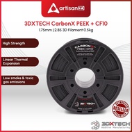 3DXTECH CarbonX PEEK+CF10 | 1.75mm | 0.5 kg | High Temp Filament  | Industrial 3D Printer | Intamsys