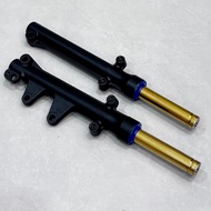 Lowered 1.5 Inch Fork Set Assy Gold Emas Lower Absorber Absober Damper Fok Depan Pendek STD Standard
