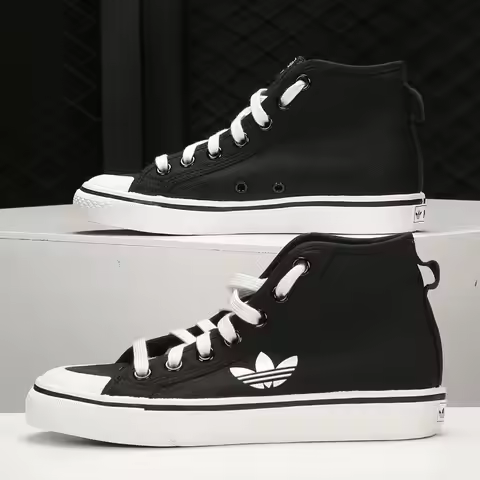 Adidas genuine clover NIZZA HI men's and women's classic casual board shoes FW8352