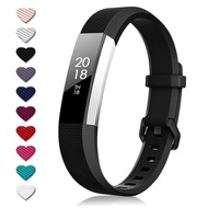 Strap Compatible with Fitbit Alta and Fitbit Alta HR, Soft Silicone Wristbands for Fitbit Alta HR Bands with Secure Metal Buckle for Men Women,Small Large