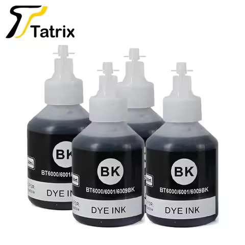 Tatrix 4x100ML New Dye Ink BT6000/6001/6009 Ink Refill Kit for Brother DCP-T300/DCP-T500W/DCP-T700W/