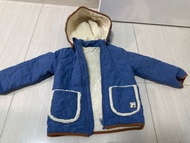 Samansa Mos2 Blue Quilted Jacket with Hood