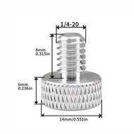 4pcs Aluminum Alloy 1/4 inch D14*8mm/10mm/12mm Anilox Anti-slip Hand Screws Adjustable Screws Drone 