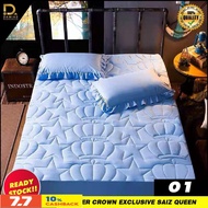 Floral bed sheet♚♘CADAR 3 in 1 Plain Color Berserta Sarung Bantal Beropol Size Queen