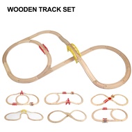 Wooden Train Track Set Kids DIY Train Track Toys Multiple Styles of Track Set Compatible with Thomas