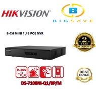 HIKVISION 8CH / 8 CHANNEL DS-7108NI-Q1/8P/M MINI 1U 8 POE NVR