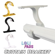 Curtain Pole Bracket Aluminum Alloy Hook Curtain Rod Support Curtain Rod Brackets Curtain Bracket