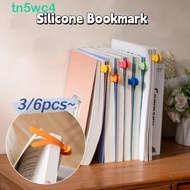 TN5WC4 3/6pcs Book Spare Parts, Simple Non-Deforming Silicone Bookmark, Pagination Mark Multi-Functi