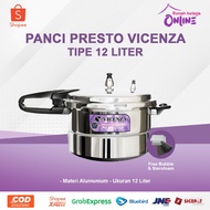 Vicenza 12 Liter V 328 Black Pressure Cooker VICENZA 12 LITER PRESSURE COOKER