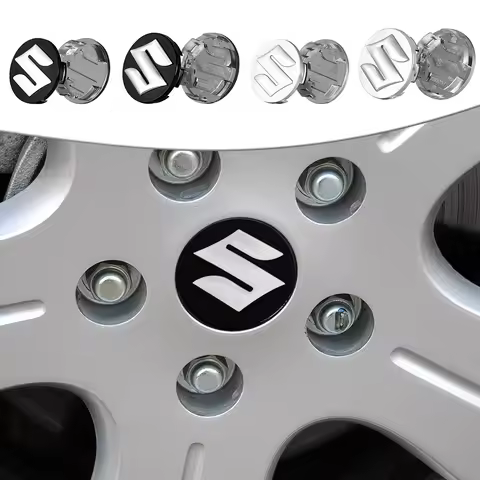 4pcs Car Wheel Center Hub Caps Sticker Auto Accessories For Suzuki Swift SX4 Samurai Baleno Vitara J