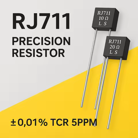 1PCS RJ711 Metal Foil Resistor 0.25W 0.5W 1W High Precision 0.01 Percent 5PPM Low TCR Noninductive S