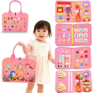 【Direct From Japan】Montessori Educational Toy Busy Board Cloth Picture Book Toy Boy Girl Moving Stri